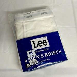 Lee brand.  Size 40 waist. 6 White 100% Combed Cotton briefs.